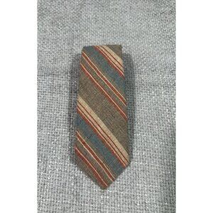 Vintage Rooster RUFFLER COLLECTION Tie Mens Classic Striped Wool Blend 80s